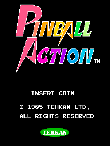 Pinball Action (set 3, encrypted) Title Screen